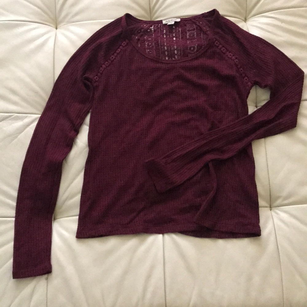 Lucky Thermal Back Detail Burgundy Long Sleeve